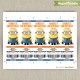 Despicable Me Minions Birthday Ticket Invitations - Instant Download! Edit and print with Adobe Reader