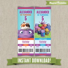 Home Birthday Ticket Invitations - Instant Download!