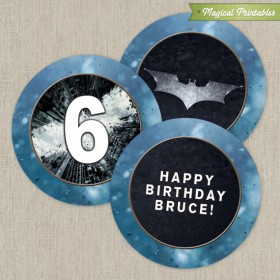 Batman The Dark Knight Printable Birthday 2 in. Labels