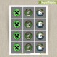 Minecraft Editable Birthday Labels - Instant Download!