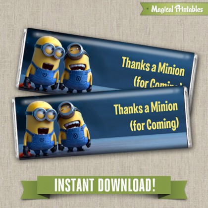 Despicable Me Editable Regular 1.55 oz. Hershey's Wrappers - Instant Download!