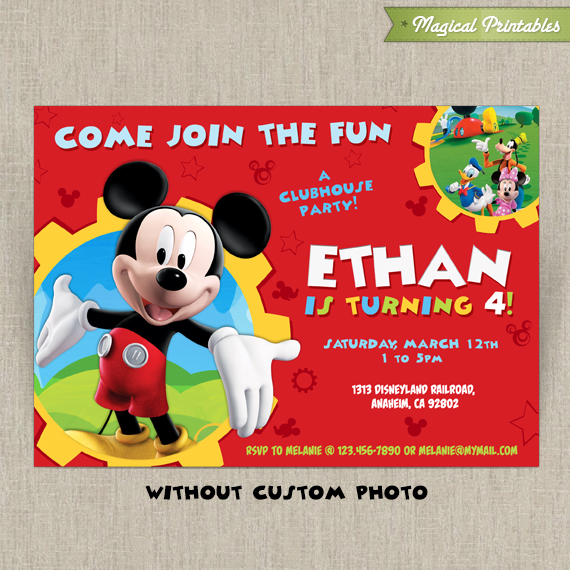 Mickey Mouse Clubhouse Invitation Template from www.magicalprintables.com