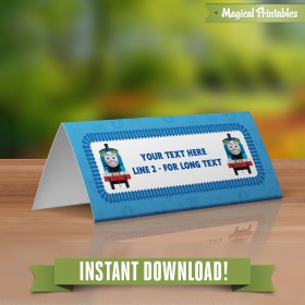 Thomas the Train Editable Birthday Tent Cards - Instant Download!