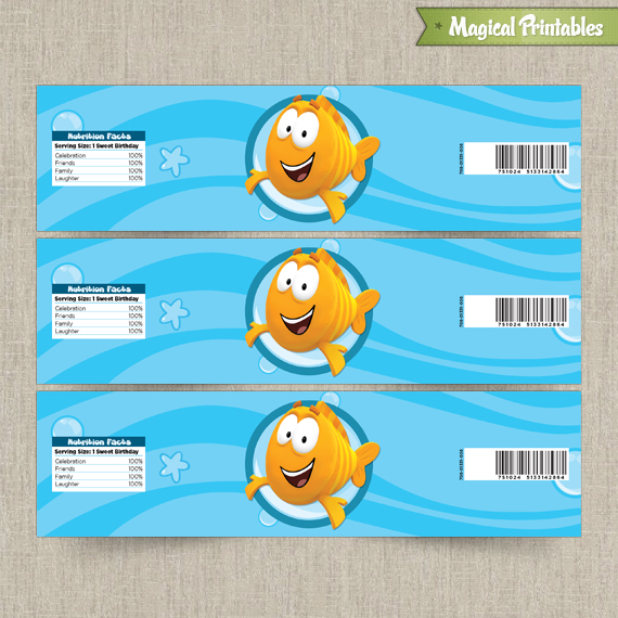 Bubble Bottle Label Template