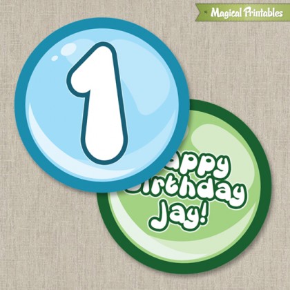 Bubble Guppies Printable Birthday Circle Labels