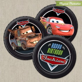 Disney Cars 2 Printable Birthday 2 in. Labels