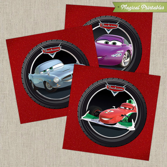 Cars Lighting Mcqueen Personalised Water Label 