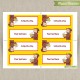 Curious George Editable Birthday Tent Cards