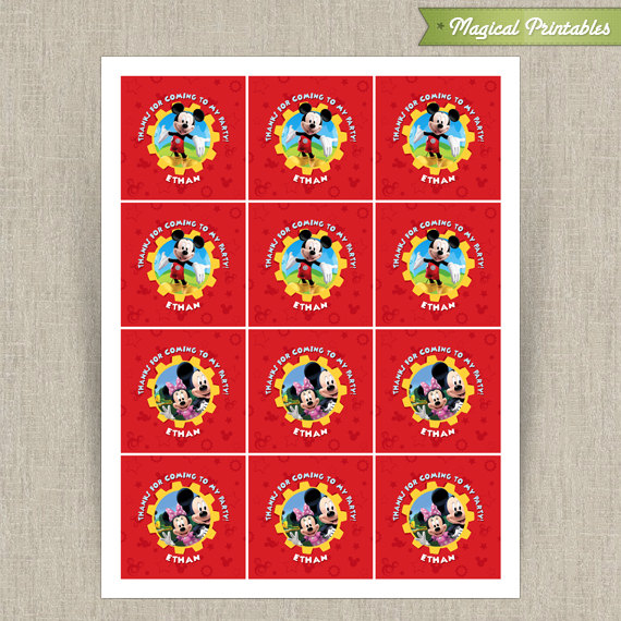 Free Printable Mickey Mouse Gift Tags