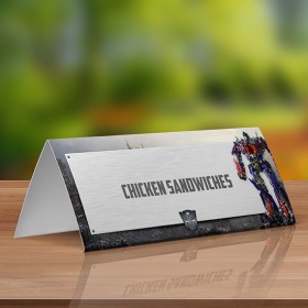 Transformers Editable Birthday Tent Cards